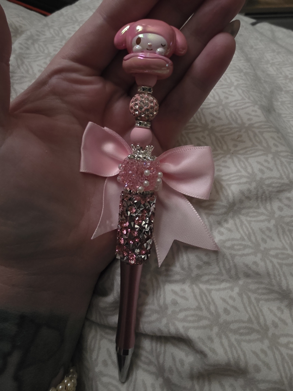 Pink My Melody Sanrio Ballpoint Pen - Cute Character Top Authentic Bean